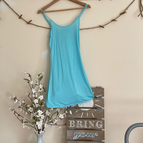 Free people lace dress small baby blue with slip - Picture 3 of 8
